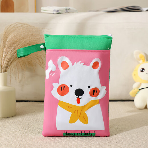 Bantang Jinse diaper storage bag double-layer zipper stroller hanging bag washable baby diaper storage waterproof bag red cat