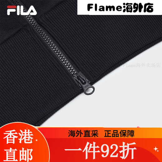Fila fila offizielle Frauen gestrickte langärmelige Jacke 2025 Frühling Neue Mode lässig Color-Blocking-Ständer Kragen einzelner Größe