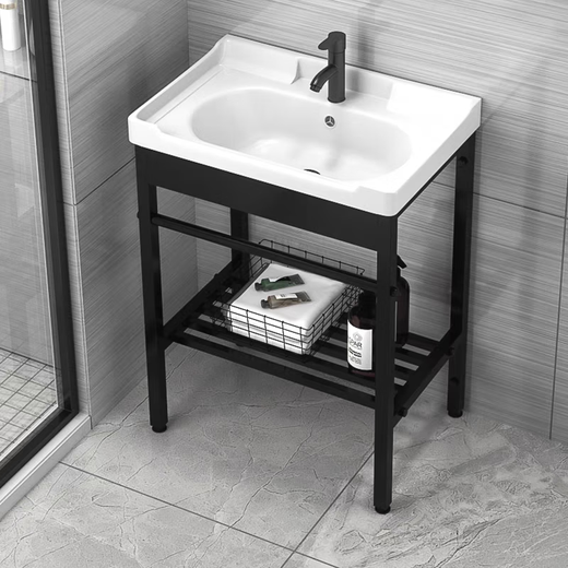 Rizhao Xiaohu Waschbecken bodengesteuertes Becken Waschbecken Sturm Edelstahl Wandmontiertes Waschlandkeramik Waschbeckenschale 4837e Stützbecken + Bewässerung