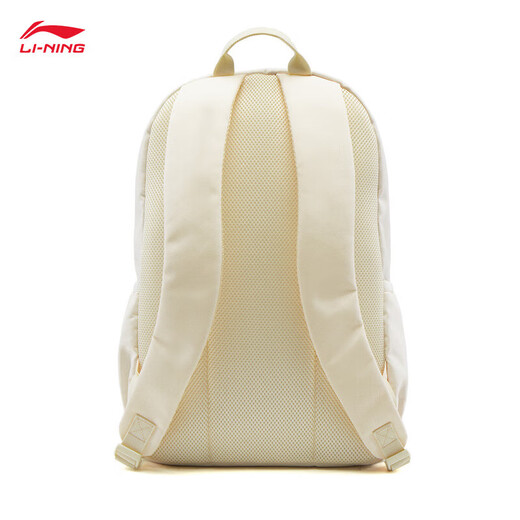 
Li Ning backpack for men and women the same style 25 new sports life series retro fashion versatile casual backpack ABSV393 egg custard ash-sukaki-rock white ash-3 F