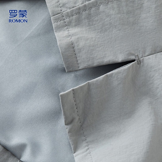 Romon Jacket Men's Fashion Basic Versatile Jacket Comfortable and Breathable Men's Lapel Outdoor Jacket