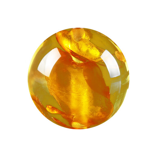 Chuxu Natural Flower Amber Beads Single Amber Beeswax Bracelet Men's Star and Moon Bodhi Beads Accessories Wenwan Buddha Beads Spacer Beads 6mm/piece (small hole)