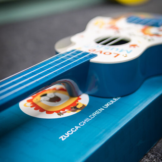 KUCCAzucca Children's Guitar Toy Ukulele Small Guitar Instrument Music Early Education Baby Birthday Gift 3 Years Old New Lime Green Superman Lion Boy