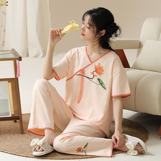 小众衣领印花设计国风元素设计舒适女士家居服睡衣YZT-9903女 YZT-9906女 L