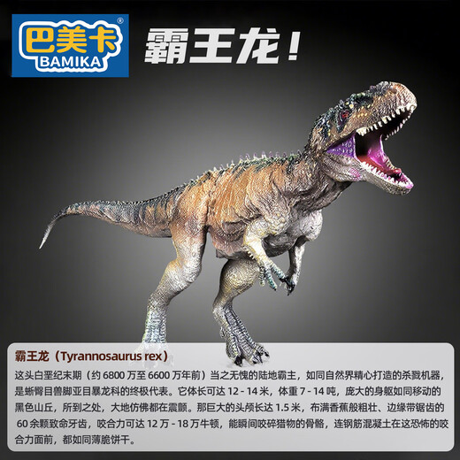 Bameka Tyrannosaurus Rex extra großer solider Dinosaurier -Sammlung Model Spielzeugsimulation World Jurassic Animal Gift
