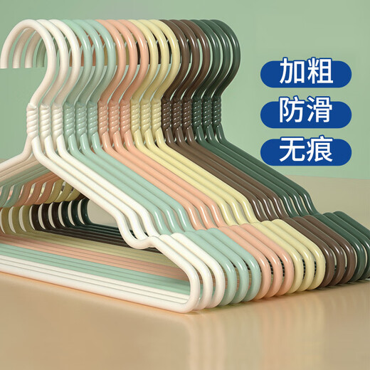 LYNN clothes hanger, non-slip, traceless clothes hanger for children and adults, thick and large clothes hangers for home use, 10 pieces