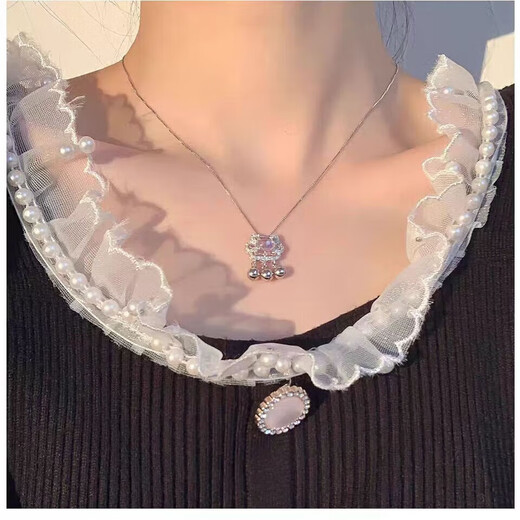 Ruyi Ping An lock necklace female ins style gift for girls niche high-end clavicle chain to send girlfriend high-end pendant silver