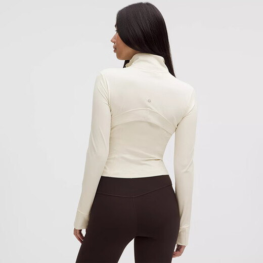 Lululemon丨Define Women's Short Jacket *Ribbed Nulu Wicking LW3HOBS Light Ivory White XS /4