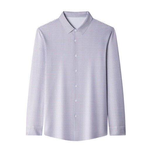 Camisa de seda de Mulberry para hombres Lilang Negocios informales Camiseta a cuadros de rayas a cuadros de alta gama Hombres 9901 Red Red M 165 [sugerido 95-120 Jin [Jin iguala 0.5 kg]]]