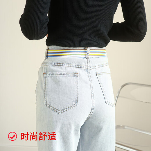 Big Wheel Women's Elastic Belt Women's Zodiac Year Horse Year Middle-aged Old Men's Waist Belt Women's Belt Mother's Style Red 125cm 100-170Jin Jin is equal to 0.5 kg Use