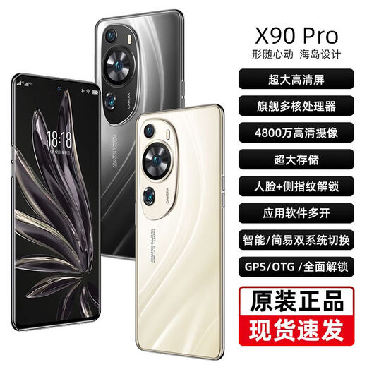 16G+ 1024G Neues Produkt Full Network Access 5G Smartphone Snapdragon Octa-Core Large Screen Game Student Billig 100 Yuan Telefon Liusha Black X90Pro Voller Netzwerkzugriff 5G Snapdragon 8+ 16G Ausführen+ 1024g Speicher [1TB] offizieller Standard [Mobiltelefon-Set]