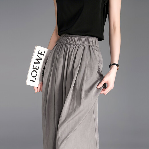 
Demana [Free Yamamoto Pants] Summer Comfortable Style Elastic Waist Loose Small Floating Women's Wide Legs Casual Pants