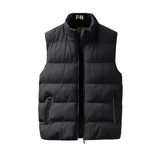 [Löschen Sie das Lagerhaus] Herren lässige und vielseitige Weste für Männer, verdickter Herbst- und Winterkalt- und warmer Weste sowie Baumwollweste Schwarz 4xl empfohlen 165-180jin [Jin ist 0,5 kg]