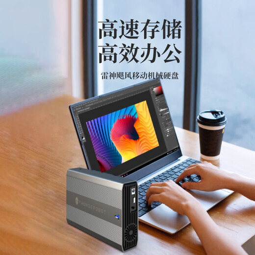 THUNDEROBOT雷神3t移动硬盘6t3.5英寸大容量桌面存储type-c高速台式机笔记本外接机械硬盘4t 18TB雷神飓风移动硬盘 独立开关+风扇散热