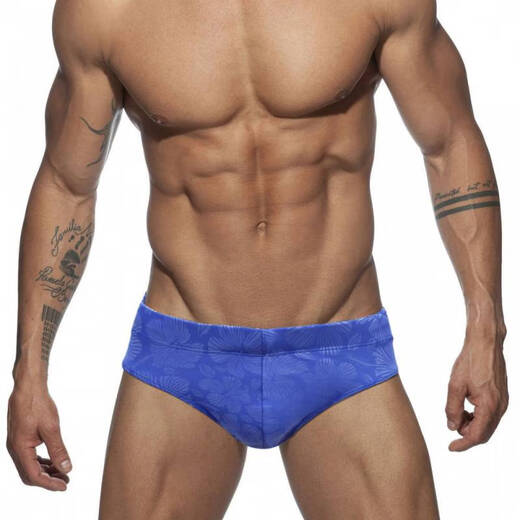 Nanbomaru Sexy Badehose für Herren, Anti-Peinlichkeit, modische Strand-Schwimmhose mit Körbchen, schnell trocknend und eng anliegend für Herren, Blau, M