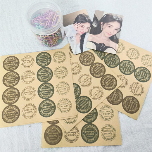 Zhiduosao line puppy KT cat kraft paper bag opaque self-sealing packaging bag thickened large capacity cute packaging gift bag bow cat bag (50 pieces) comes with sealing sticker