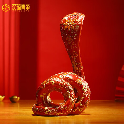 Han Zhen Tangxi (Honzontx) Bunte Kupfer Schlangen Ornamente Spirit Snakes Segens Büro Handwerk Zodiac Maskott