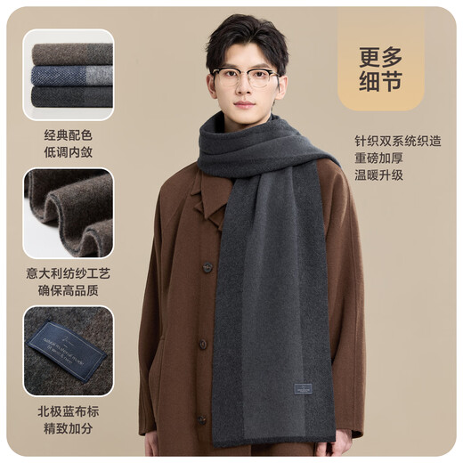 Jiumu (Jiumu) Kaschmirschal Herbst und Winter Herrenschal Wolle warm