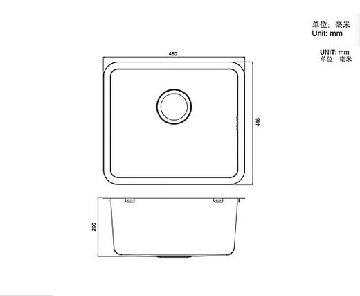 2025新款科勒 K-3884T-C-NA 普罗 单槽台上台下双用厨盆洗碗盆 K-3884T-C-NA