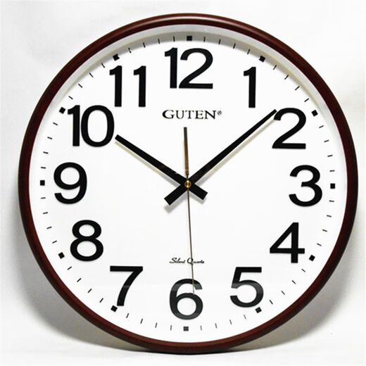 
Weirong Jinzhongbao brand wall clock modern living room simple clock fashionable creative clock round golden wall clock 3883 matte black diameter 34 cm 1 inch
