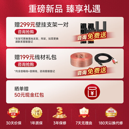 先科 会议室音响套装组合8英寸家庭KTV背景音乐培训会议专用设备蓝牙功放壁挂音箱VD-202/K5V*4/M-17