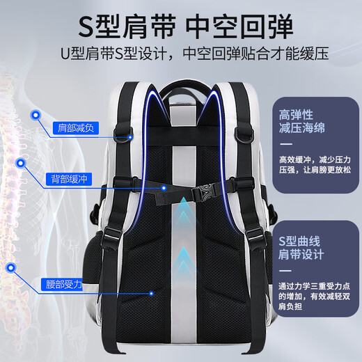 
Disney children's schoolbag elementary school boys 1-3-6 grade burden reduction backpack large capacity student backpack 12027 Mickey black size