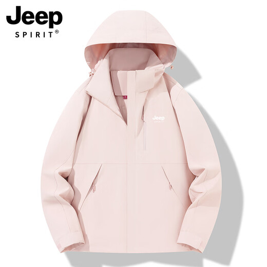 JEEP SPIRIT吉普2025新款女冲锋衣春秋季户外三合一小个子显高外套 女款-白藤紫【单件/春秋款】 L