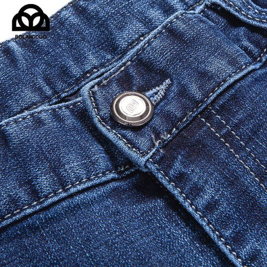 Jeep Spirit Jeep Spring and Summer Min Cotton Jeans Business d'âge moyen masculin Straight Size Casual Foot Dad Breathable Long 3891 Zhonglan Thin Style 35 [2 pieds 8]