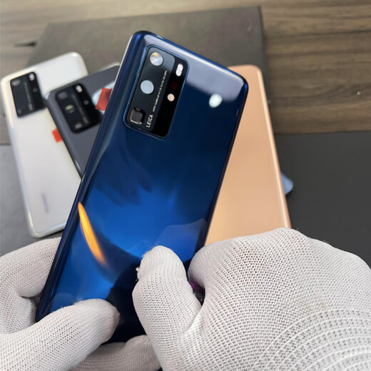 Huawei (HUAWEI) original adapted P40Pro mobile phone back cover original P40 tempered glass back case original brand new P40Pro+ Huawei P40Pro bright black new back cover