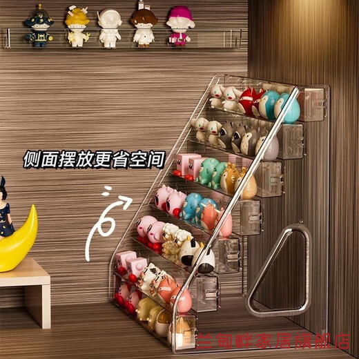Adorable display rack multi-layer LEGO blind box storage box transparent acrylic bar Chili brand toy display 1-layer shelf (not recommended for purchase)