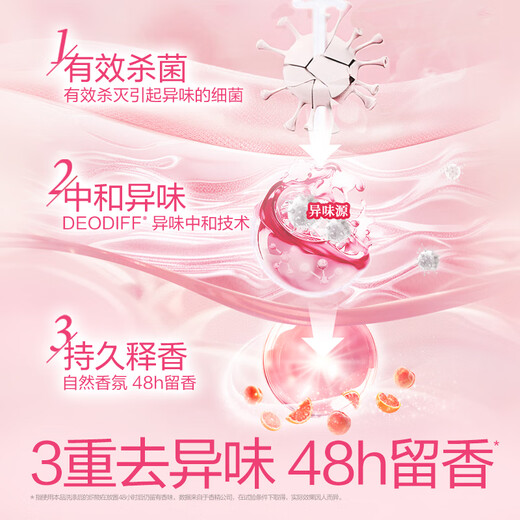 Dettol fragrance clothing disinfectant, plant source sterilization and odor removal, 48h fragrance retention, children's laundry disinfectant 1L*3