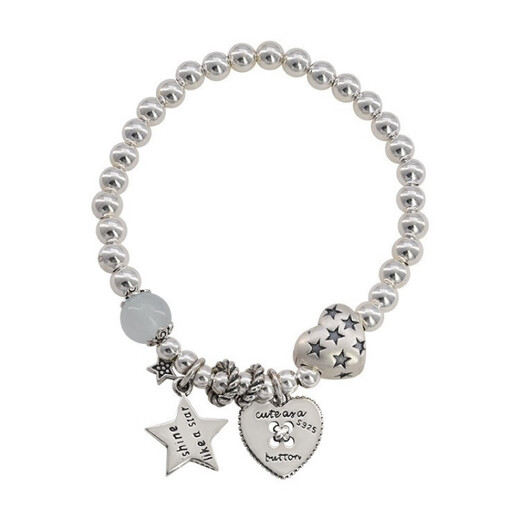 
bhiodha Korean version of pearl silver bracelet without fading combination bracelet for summer women ins style jewelry SL1144