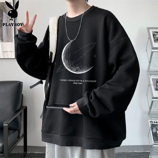 Playboy (PLAYBOY) sweatshirt men's jacket men's autumn and winter long-sleeved T-shirt men's tops fashion brand sports American casual bottoming shirt