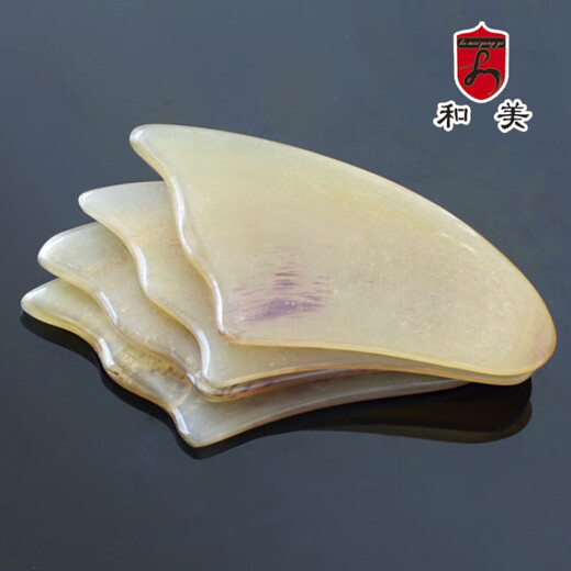 刮痧板全身通用脸部按摩器加厚天然牛角刮 6227#方形刮片厚约7mm-长宽尺寸约：11.3