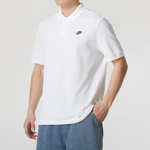Nike (Nike) Официальная футболка магазина мужская одежда, новая спортивная одежда, повседневная лацкана с короткими рукавами в гольф, дышащая рубашка поло, рекомендация FN3895-100-белого хлопка Main M (170/88A)
