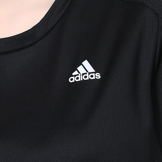 阿迪达斯 （adidas）官方舰店短袖 夏季新款跑步训练运动服梭织快干半袖上衣圆领T恤 9274-黑色梭织快干-现货速发 S 推荐85-110斤