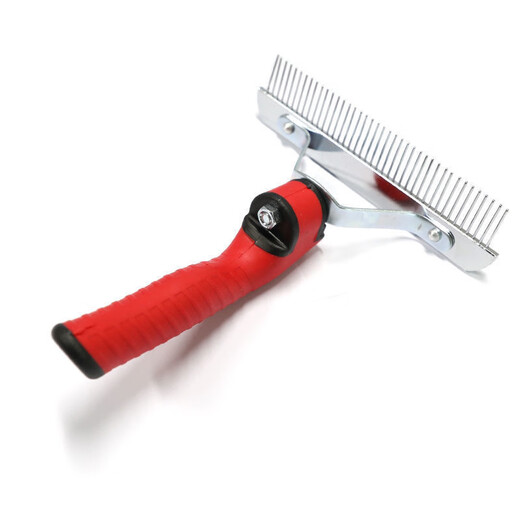 Pet dog comb, special dog hair brush for large dogs, dog hair comb, golden retriever, Samoyed, Alaska supplies needle comb, large, all red, handle nail comb rake - normal