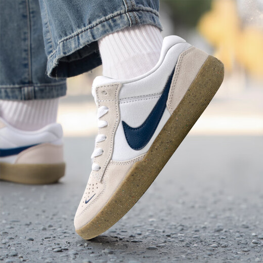 耐克（NIKE）男鞋子男 25夏季新款透气耐磨运动鞋帆布小白鞋减震滑板鞋休闲鞋 【主推】深海蓝-橡皮浅褐/晒图退10/建议拍大半码 40 （内长250mm）