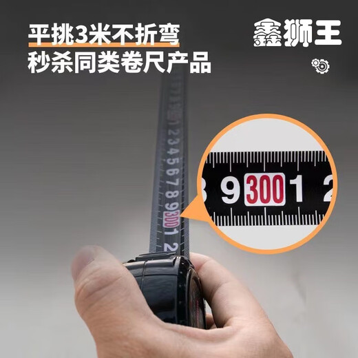 田岛（TAJIMA）卷尺卷尺5米耐用测量防摔钢卷尺超耐磨7.5㎜10米尼龙黑金卷尺 鑫狮王黑金5x25mm 好品质 2把装