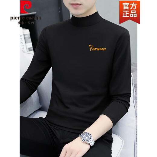 
Pierre cardin pure cotton half turtleneck base shirt men's long-sleeved T-shirt solid color middle-collar spring and autumn men's underwear T-shirt outside autumn clothes LH-YPC6187 charcoal gray M [recommended 100-115 Jin [Jin equals 0.5 kg]]