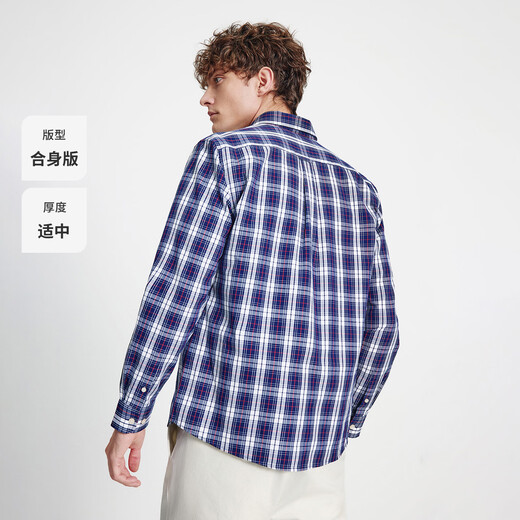 Navikel Italian Dinghy Herren 25 Herbst neues Baumwoll-Langarmhemd Retro-Karohemd 1333075503