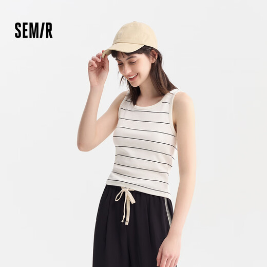 Semir Weste Damen Kurz Rundhalsausschnitt Klein Einfacher Stil Sommer Kontrastfarbe Enger Pullover 101324102002