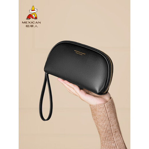 Scarecrow official direct sales clutch bag ladies temperament large capacity mobile phone bag new fashion small bag mother style black