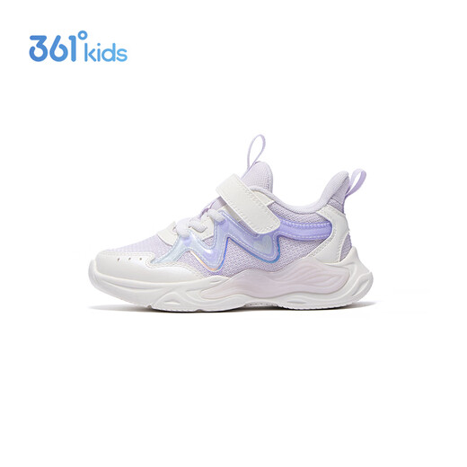 361 Children's Shoes Children's Sports Shoes 2025 Autumn Girls Light Soft Elastic Sweet Childlike Casual Shoes Purple 32