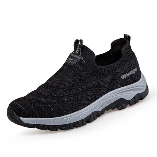 Adida clover-gebrochene Größe alte Mannschuhe Frauenschuhe Sommer breite fette Fußschuhe atmungsaktuelle nicht rutschende Sohle mittleren und älteren Mesh 9928 Dunkelgrau Männer Modell 39