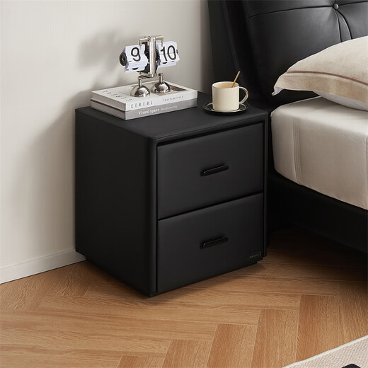 Quanyou Home Modern Simple Bedside Table Bedroom Leather Art Soft Bag Small Drawer Storage Storage Cabinet 332KD