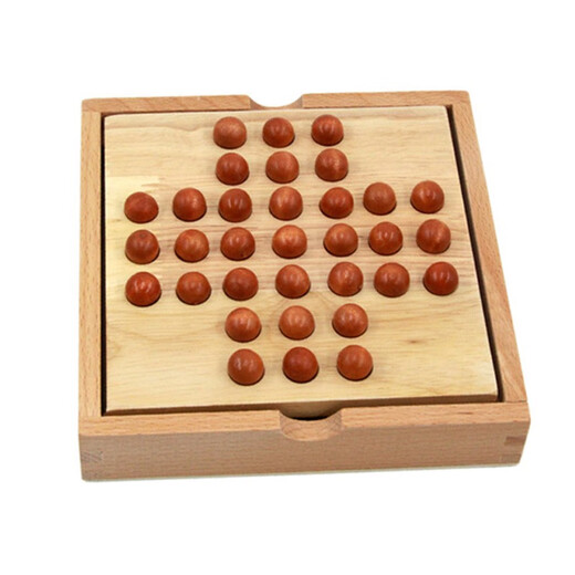 单人棋鲁班盒子儿童解锁玩具礼神秘藏物盒孔明木制玄机关宝盒 木制-八仙过海