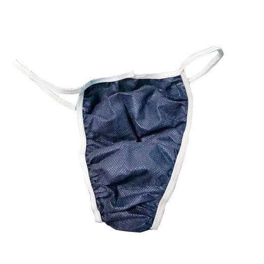 Universal disposable dressing-changing T-string, disposable T-string men's beauty sauna steaming triangle thickened without navy blue thong with white edge elastic-50 pieces