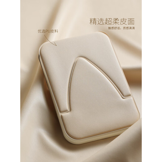 High-quality LED makeup mirror with light Gudi portable folding student dormitory home desktop table top dressing large off-white long-lasting high-brightness fill-in light-