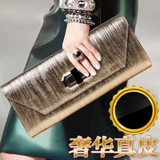 Sepholun Clutch Bag Damenhandtasche für Frauen 2025 Neue Mode und vielseitiger koreanischer Stil echter Leder -Frauenbeutel kleiner Tasche Socialite Bankett Dinnertasche Schwarzer Spot